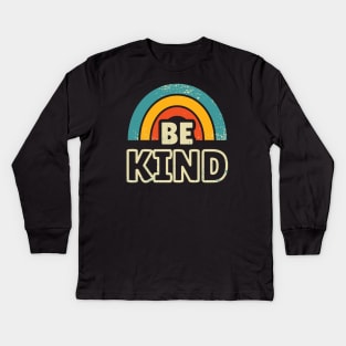 Be Kind Retro Colors Kids Long Sleeve T-Shirt
